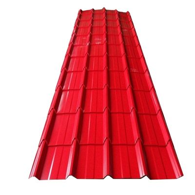 600-1100mm 너비 색상 코팅 금속 호러브 된 지붕 잎 강도 강철판 및 가연 PPGI