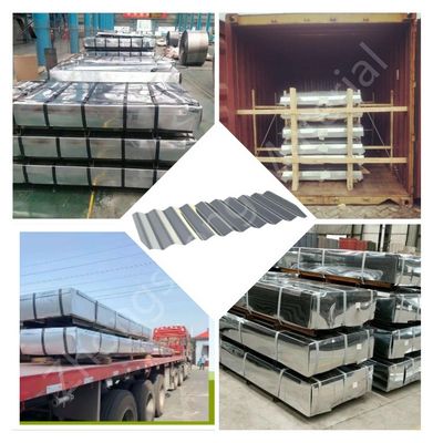 1 12m 또는 고객의 요청으로 길이가 Zinc Z100g 0.12-3mm 두께 GI DIN 표준에 대한 유파 지붕 판