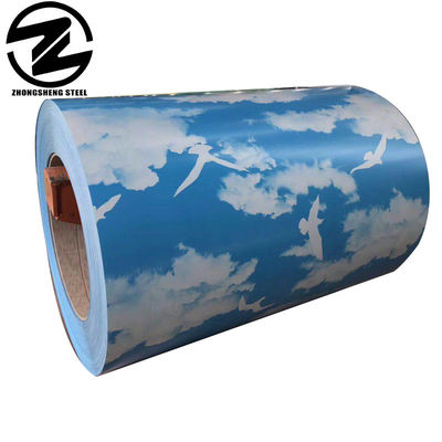 GI 스틸 코일 / PPGI / ROHS 인증과 요청 된 너비 100-1250mm의 너비와 함께 컬러 코팅 진열 스틸 코일