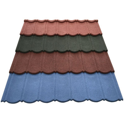 직접 공급 빨간색 파란색 검은색 다채로운 돌로 덮인 금속 지붕 타일 1340mm*420mm*0.4mm
