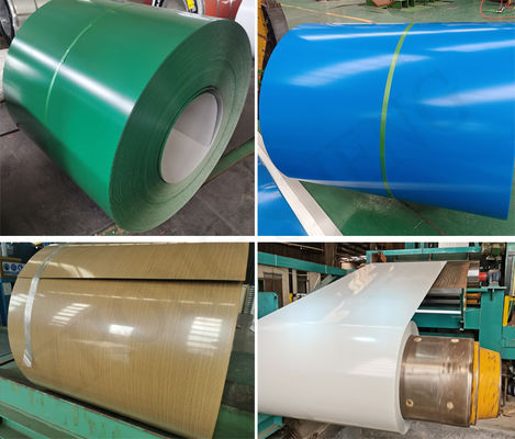 PPGI COIL 전차화 된 진열 철 코일 DX51 PE 회화 처리 서비스 디콜링 및 냉 lamination 기술
