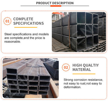 제조 ASTM 100 x 100 x 4mm MS 정사 Tube 6m 길이와 약간 기름질 합리적인 보장