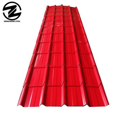 600~1100mm 너비 주황색 전차로 칠한 유류 지붕판 PPGI 장식용 진크 금속 지붕 코팅 된 색상의 철판