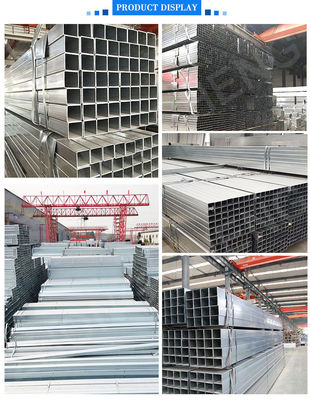 50x100mm 1.8mm 두께 정사각형 Gi 공허 된 가연 튜브 가 보증 된 방수 포장 및 허용률 ± 1%