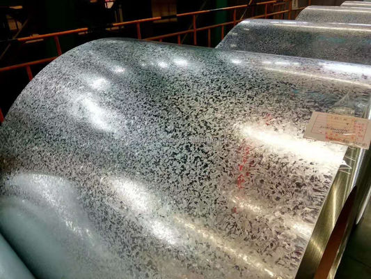 최소 스팡글 0.6mm 스틸 코일 Z275 핫 다이프 가લ્પ네이즈 스틸 코일 Gi 윗판 지붕 윗판 정규 스팡글