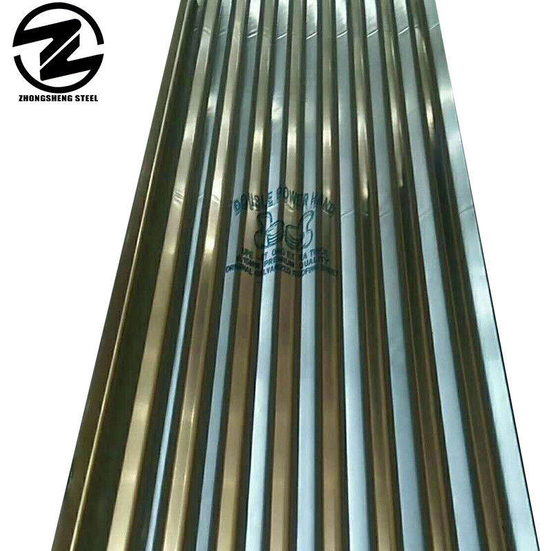정규 스판글 Z80g GI 진열 된 노러브 된 지붕판 0.12 * 800 * 3000mm 크기와 듀콜링 처리 서비스