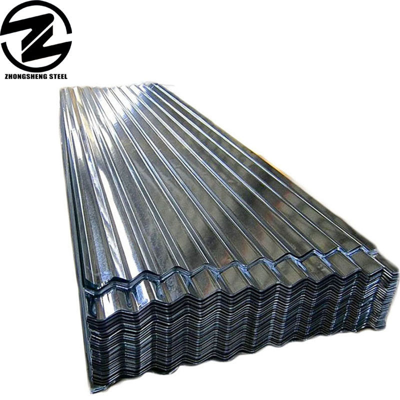 진료 된 코팅 된 큰 스판글 진크 코팅 된 Z40g 0.45mm 두께 높은 재구매율을 가진 코러브 된 지붕 잎