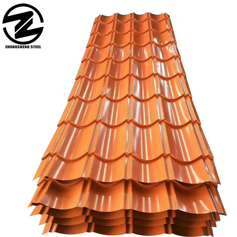 건설 길이는 고객 요청 Dx52D SGCC Galvalume 지붕 타일 corrugated 전면 페인트 금속판 회색색 지붕 타일