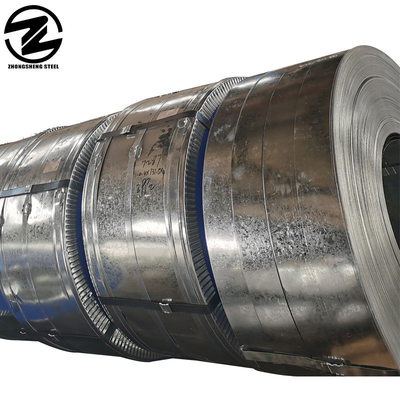 ISO9001 인증 Dx51d z275 펀칭 서비스용 진열제 강철 스트립 600mm 이하의 크기의 큰 스팡글